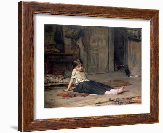 Girl by the Fireside, 1867-Frank Holl-Framed Giclee Print