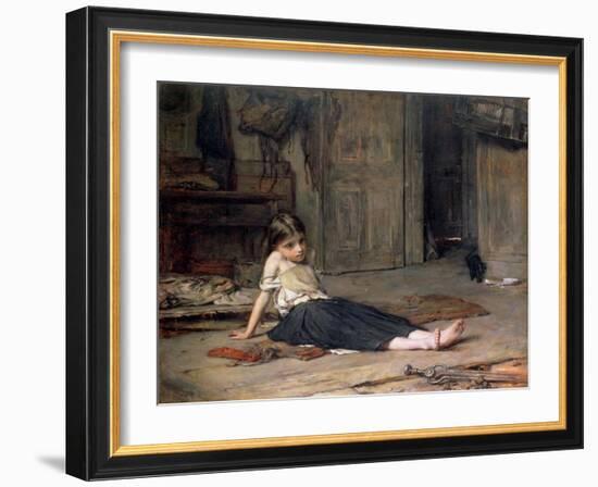 Girl by the Fireside, 1867-Frank Holl-Framed Giclee Print