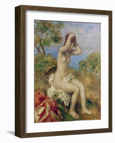 Girl by the Sea-Pierre-Auguste Renoir-Framed Giclee Print