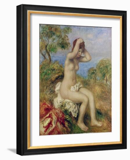 Girl by the Sea-Pierre-Auguste Renoir-Framed Giclee Print