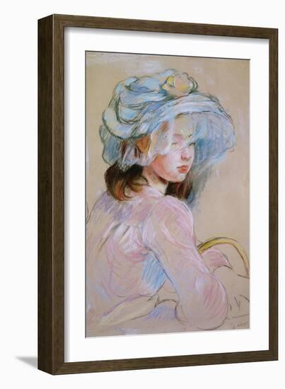 Girl Carrying a Basket, 1891 (Pastel on Paper)-Berthe Morisot-Framed Giclee Print