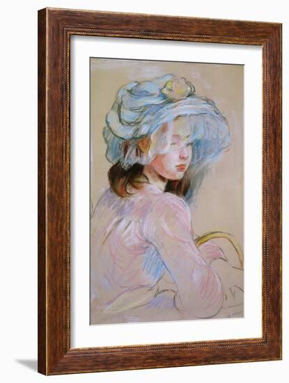 Girl Carrying a Basket, 1891 (Pastel on Paper)-Berthe Morisot-Framed Giclee Print