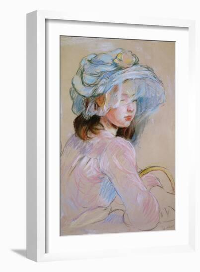 Girl Carrying a Basket, 1891 (Pastel on Paper)-Berthe Morisot-Framed Giclee Print