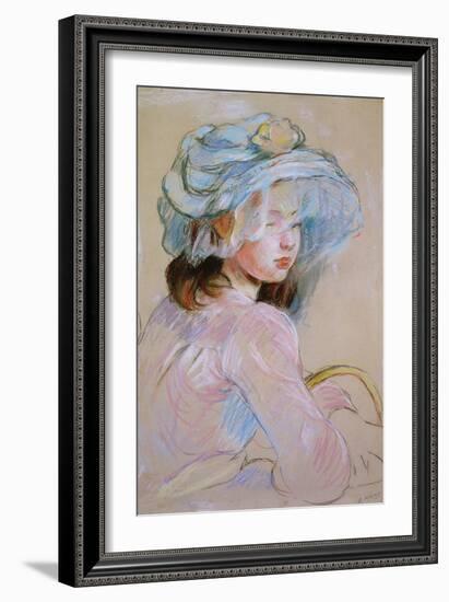 Girl Carrying a Basket, 1891 (Pastel on Paper)-Berthe Morisot-Framed Giclee Print