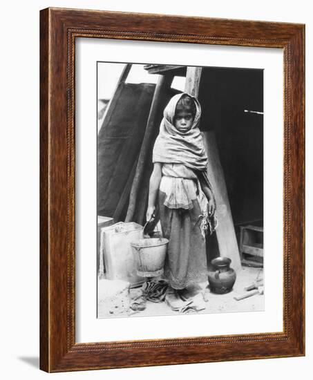 Girl Carrying Water, Mexico, 1927-Tina Modotti-Framed Photographic Print