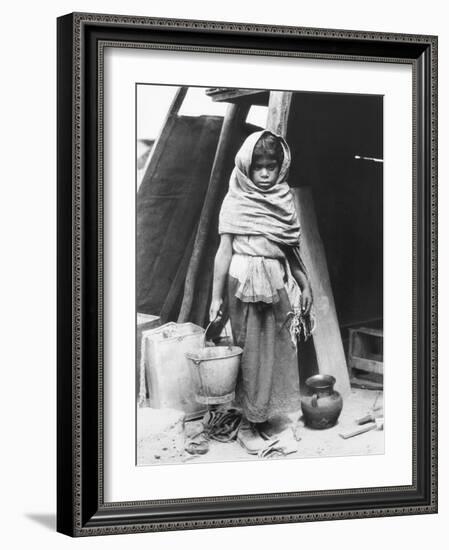 Girl Carrying Water, Mexico, 1927-Tina Modotti-Framed Photographic Print