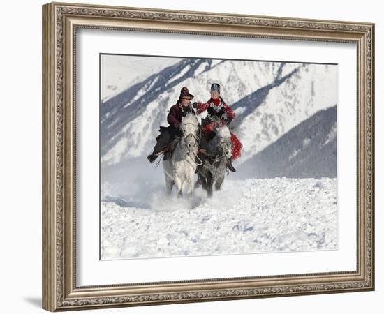 Girl Chasing-Bj Yang-Framed Photographic Print