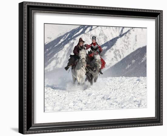 Girl Chasing-Bj Yang-Framed Photographic Print