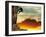 Girl Climbing On The Rock On Sunset Background-Andrushko Galyna-Framed Art Print