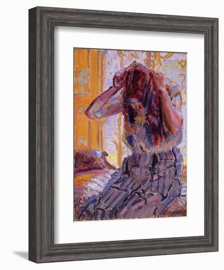 Girl Combing Her Hair-Harold Gilman-Framed Giclee Print