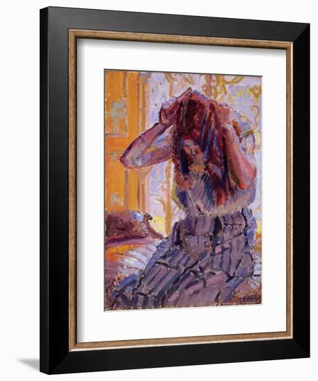 Girl Combing Her Hair-Harold Gilman-Framed Giclee Print