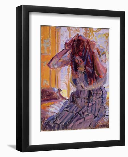 Girl Combing Her Hair-Harold Gilman-Framed Giclee Print