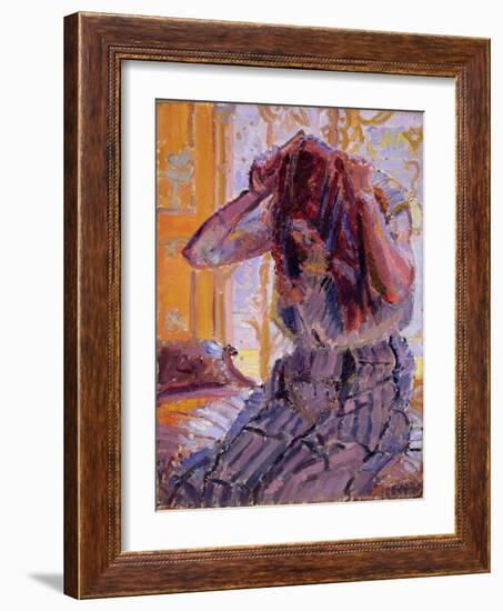 Girl Combing Her Hair-Harold Gilman-Framed Giclee Print