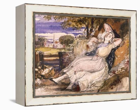 Girl Dreaming-Richard Redgrave-Framed Premier Image Canvas