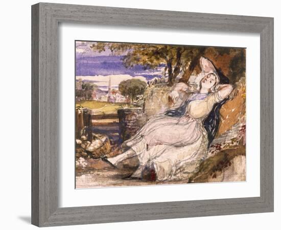 Girl Dreaming-Richard Redgrave-Framed Giclee Print