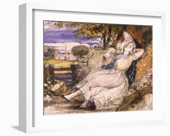 Girl Dreaming-Richard Redgrave-Framed Giclee Print