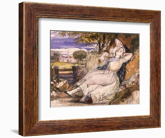 Girl Dreaming-Richard Redgrave-Framed Giclee Print