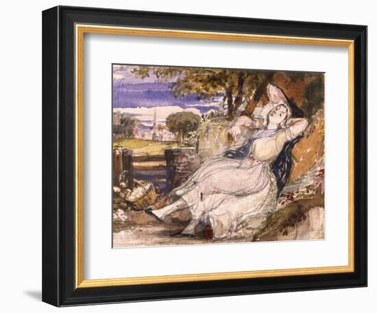 Girl Dreaming-Richard Redgrave-Framed Giclee Print