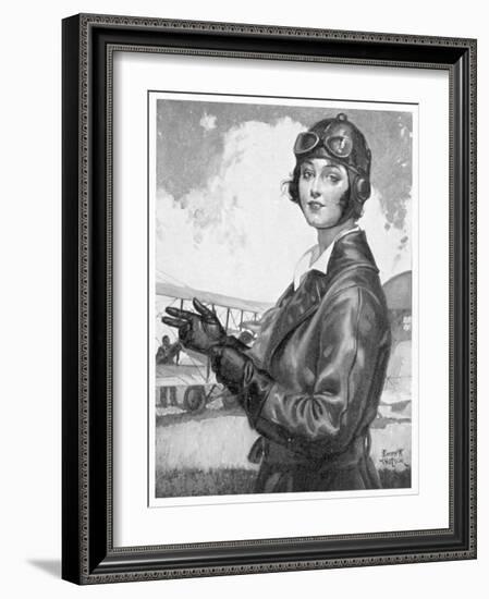 Girl Dressed for the Air-Emmett Watson-Framed Art Print