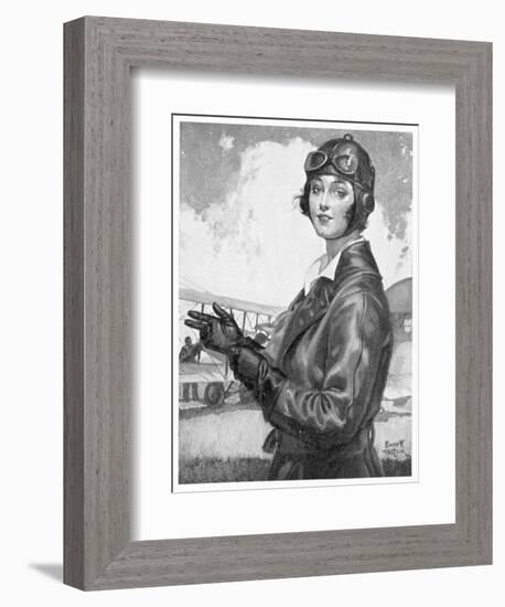 Girl Dressed for the Air-Emmett Watson-Framed Art Print