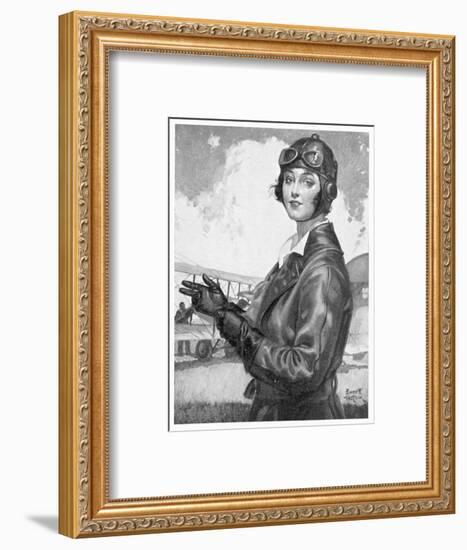 Girl Dressed for the Air-Emmett Watson-Framed Art Print