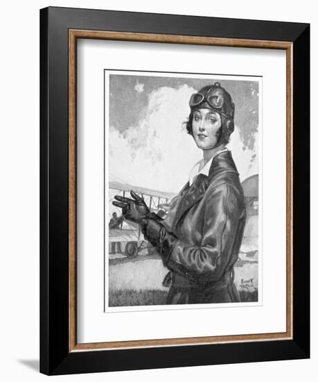 Girl Dressed for the Air-Emmett Watson-Framed Art Print