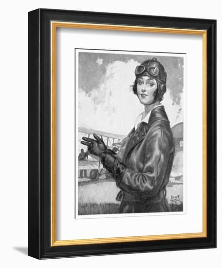 Girl Dressed for the Air-Emmett Watson-Framed Art Print