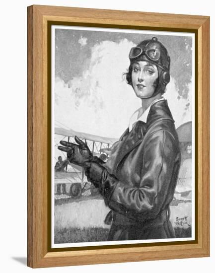 Girl Dressed for the Air-Emmett Watson-Framed Stretched Canvas