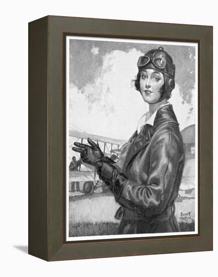 Girl Dressed for the Air-Emmett Watson-Framed Stretched Canvas