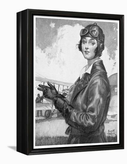 Girl Dressed for the Air-Emmett Watson-Framed Stretched Canvas