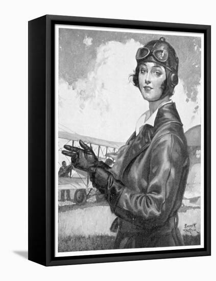 Girl Dressed for the Air-Emmett Watson-Framed Stretched Canvas