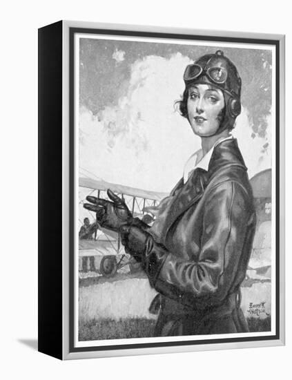 Girl Dressed for the Air-Emmett Watson-Framed Stretched Canvas