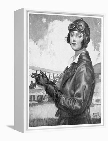 Girl Dressed for the Air-Emmett Watson-Framed Stretched Canvas