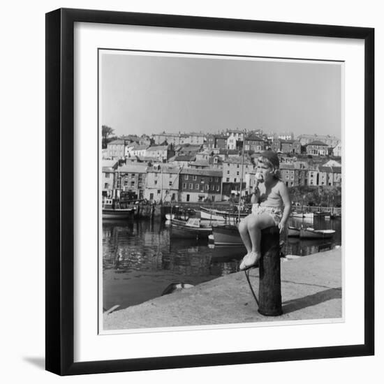 Girl Eating an Ice Cream-Henry Grant-Framed Photographic Print