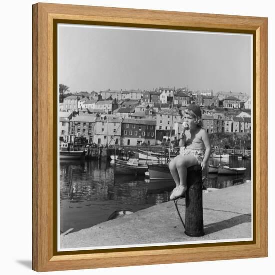 Girl Eating an Ice Cream-Henry Grant-Framed Premier Image Canvas