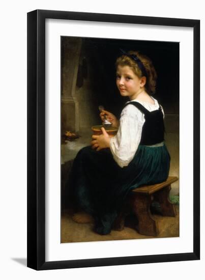 Girl Eating Porridge, 1874 (Oil on Canvas)-William-Adolphe Bouguereau-Framed Giclee Print