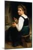 Girl Eating Porridge, 1874 (Oil on Canvas)-William-Adolphe Bouguereau-Mounted Giclee Print