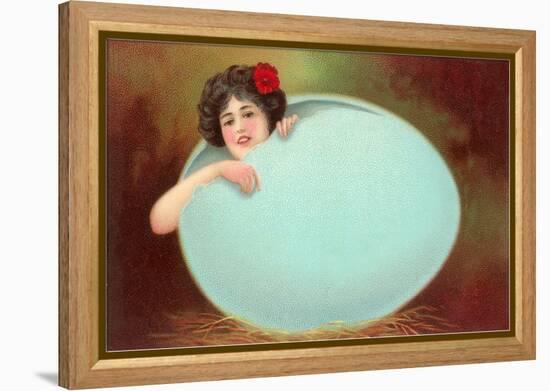 Girl Emerging from Cracked Egg-null-Framed Stretched Canvas