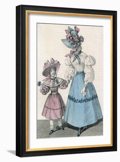 Girl Fashions 1828-null-Framed Art Print