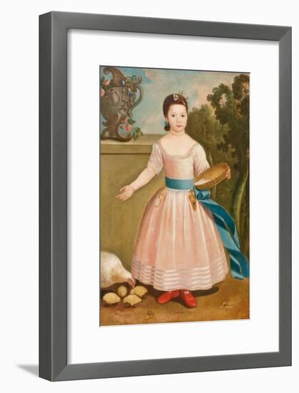 Girl Feeding Chickens, C.1811-20-null-Framed Giclee Print