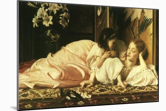 Girl Feeds Mom Cherries, 1865-Frederick Leighton-Mounted Giclee Print