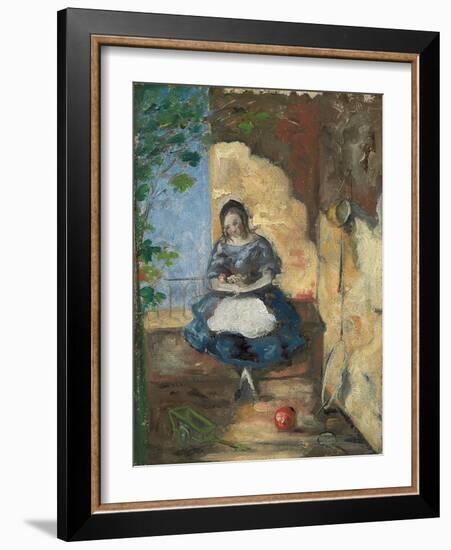 Girl; Fillette, 1872-3-Paul Cézanne-Framed Giclee Print