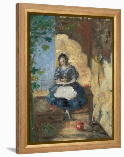 Girl; Fillette, 1872-3-Paul Cézanne-Framed Premier Image Canvas