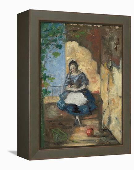 Girl; Fillette, 1872-3-Paul Cézanne-Framed Premier Image Canvas