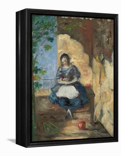 Girl; Fillette, 1872-3-Paul Cézanne-Framed Premier Image Canvas