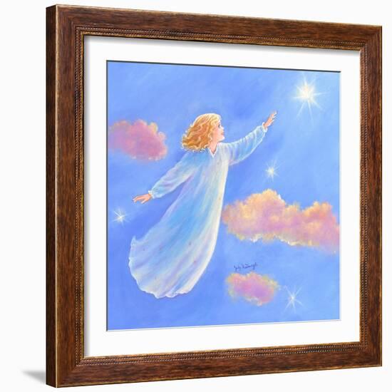 Girl Flying Toward a Star-Judy Mastrangelo-Framed Giclee Print