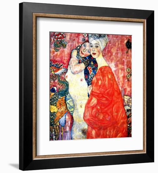 Girl Friends-Gustav Klimt-Framed Giclee Print