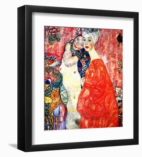 Girl Friends-Gustav Klimt-Framed Giclee Print