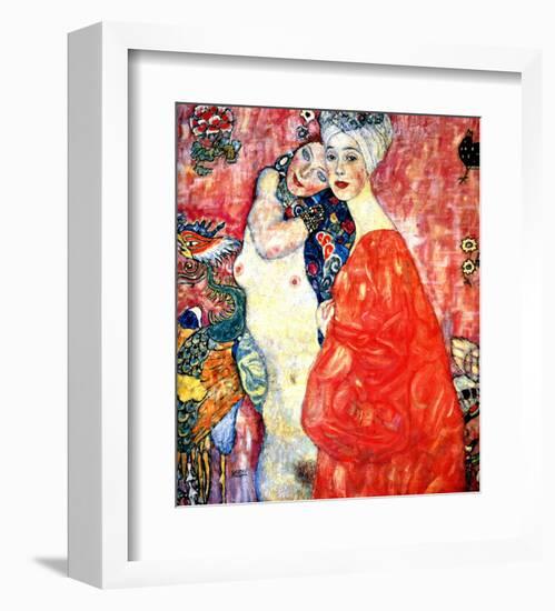 Girl Friends-Gustav Klimt-Framed Giclee Print