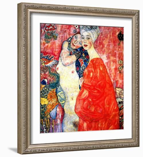 Girl Friends-Gustav Klimt-Framed Giclee Print